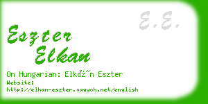 eszter elkan business card